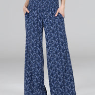 KiraGrace PORTOFINO TRAVEL PANT: BLUE VINES