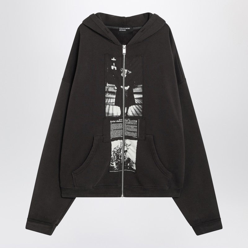 Enfants Riches Déprimés Artist Defends Assemblage Black Vintage-effect Sweatshirt