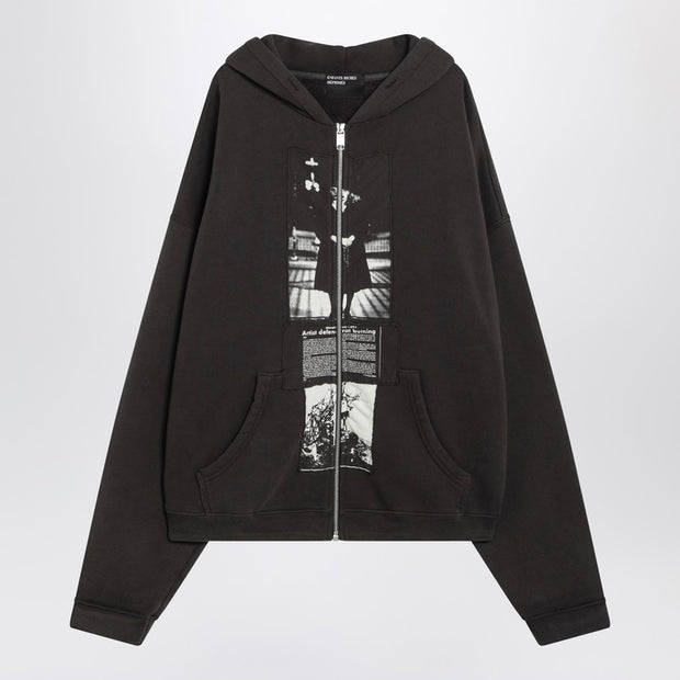 Enfants Riches Déprimés Artist Defends Assemblage Black Vintage-effect Sweatshirt