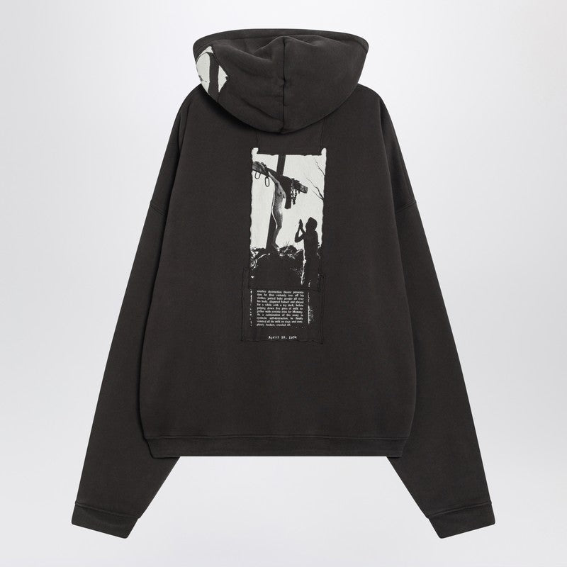 Enfants Riches Déprimés Artist Defends Assemblage Black Vintage-effect Sweatshirt