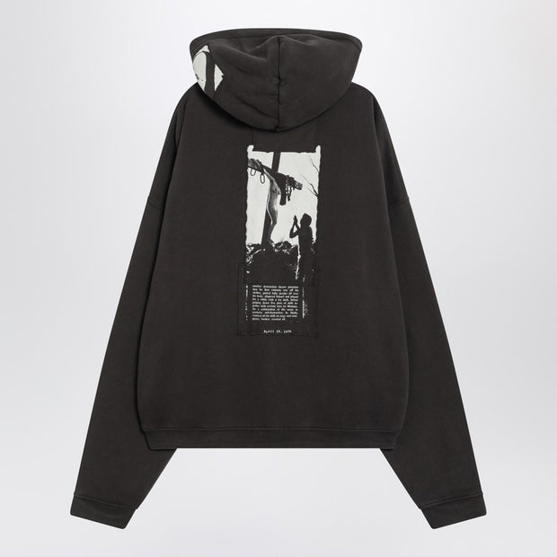Enfants Riches Déprimés Artist Defends Assemblage Black Vintage-effect Sweatshirt