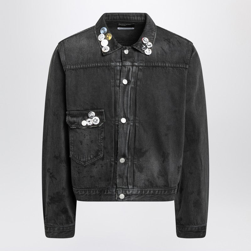 Enfants Riches Déprimés Type VII Pin Assemblage Jacket In Grey Denim
