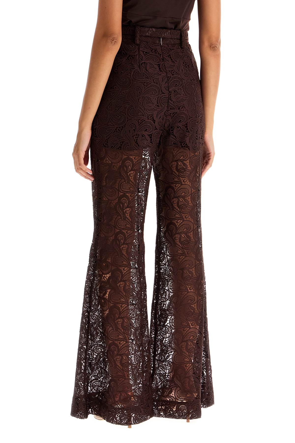 Zimmermann Belted Guipure Lace Pants