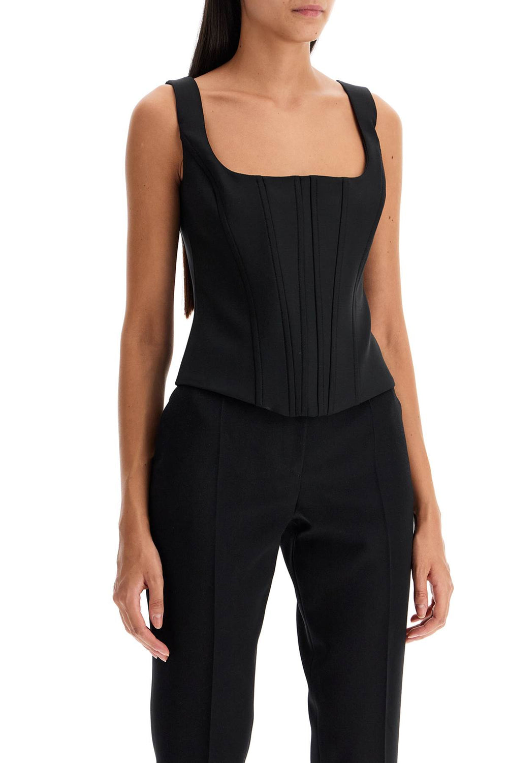 Giuseppe Di Morabito Stretch Wool Corset Top