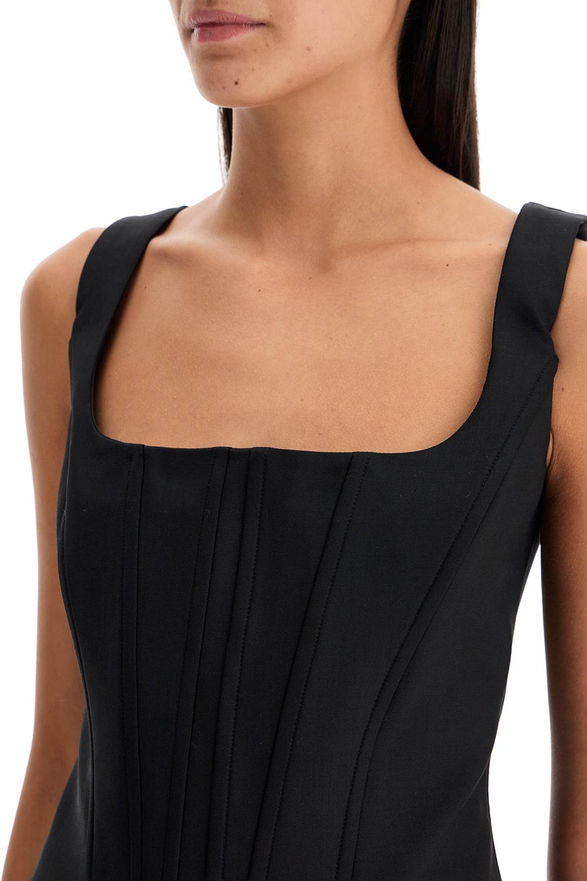 Giuseppe Di Morabito Stretch Wool Corset Top