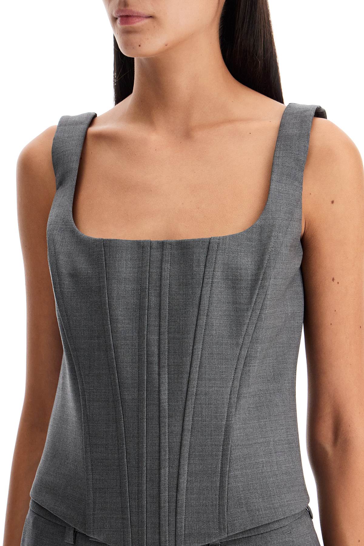 Giuseppe Di Morabito Stretch Wool Corset Top