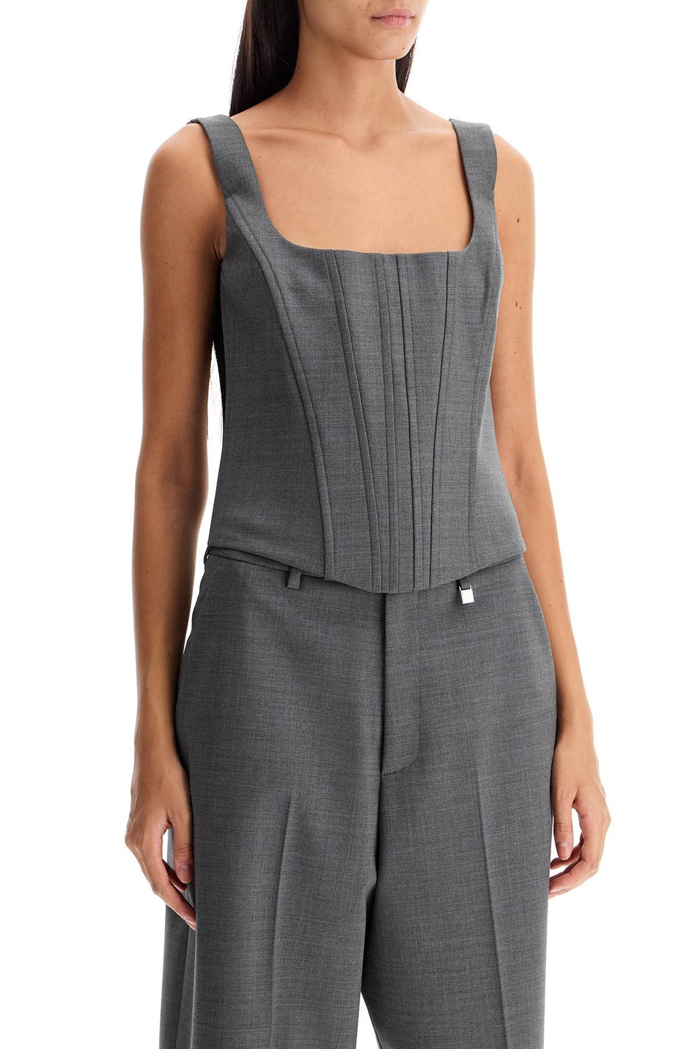 Giuseppe Di Morabito Stretch Wool Corset Top