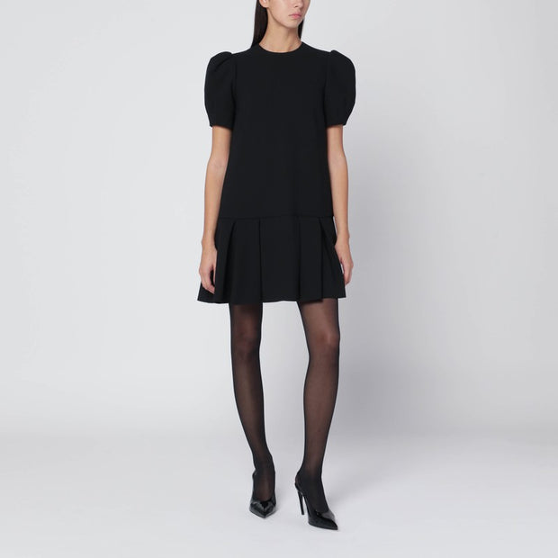 Moschino Black Mini Dress With Pleats