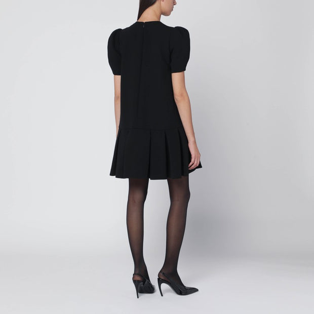 Moschino Black Mini Dress With Pleats