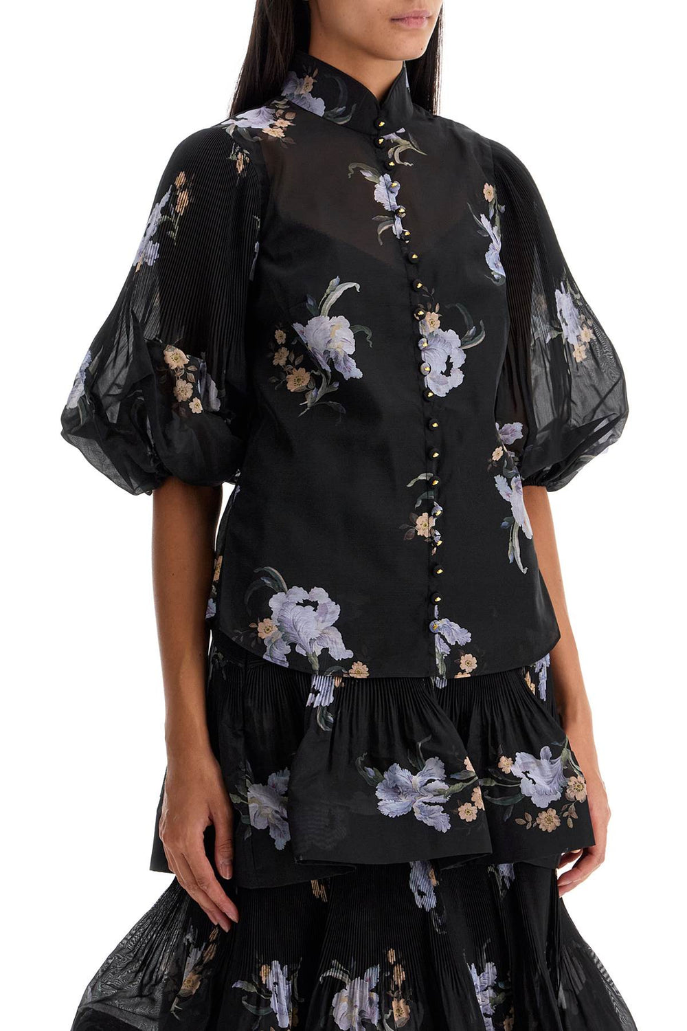 Zimmermann Illustrated Organza Blouse