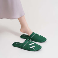 Ulivary Qipao Collar Buckle Asian Style Slippers