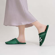 Ulivary Qipao Collar Buckle Asian Style Slippers