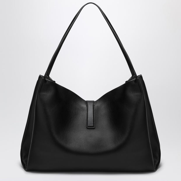Ferragamo Large Black Leather Tote Bag