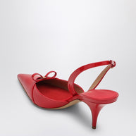 Ferragamo Gylla 70 Slingback In Flame Red