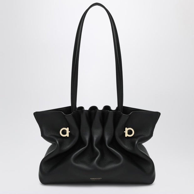 Ferragamo Soft-Bag Small Black Leather