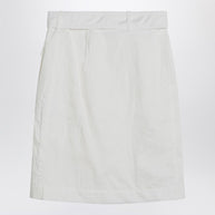 Ferragamo White Wrap Skirt In Cotton Blend