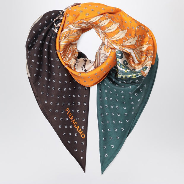 Ferragamo Silk Scarf Madras Print