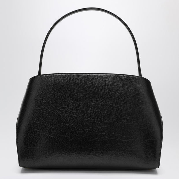 Ferragamo Black/ Brown Leather Hug M Handbag