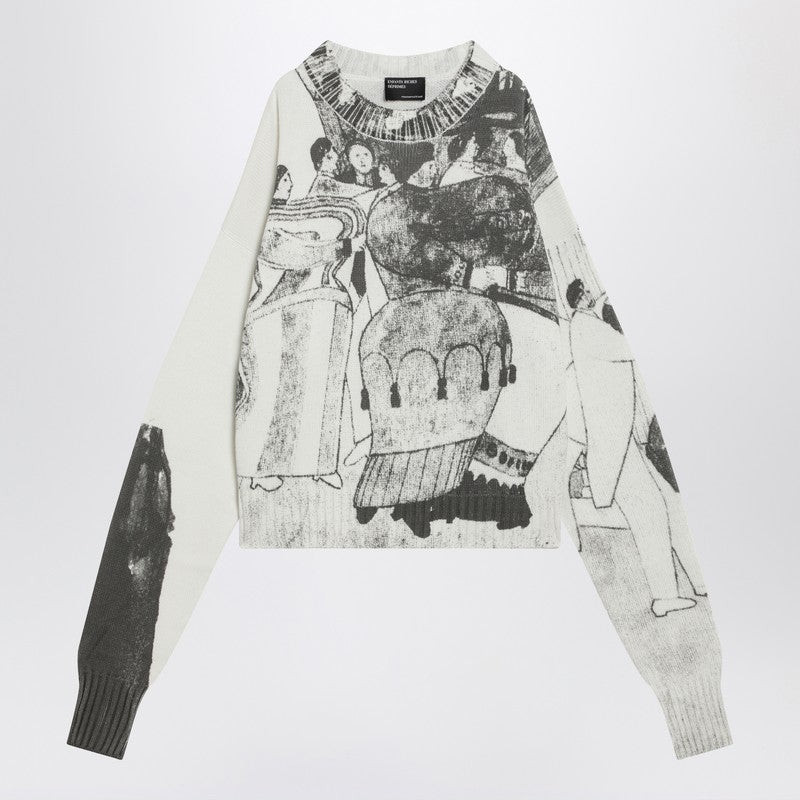 Enfants Riches Déprimés The Ballroom Dance Sweater In Black/ivory