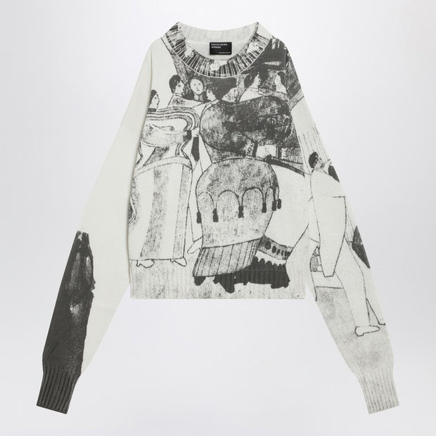 Enfants Riches Déprimés The Ballroom Dance Sweater In Black/ivory