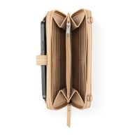 The Sak Iris Smartphone Wallet - Hand Crochet - Natural Medallion