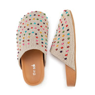 The Sak Bolinas Clog - Hand Crochet - Ecru Multi Beads