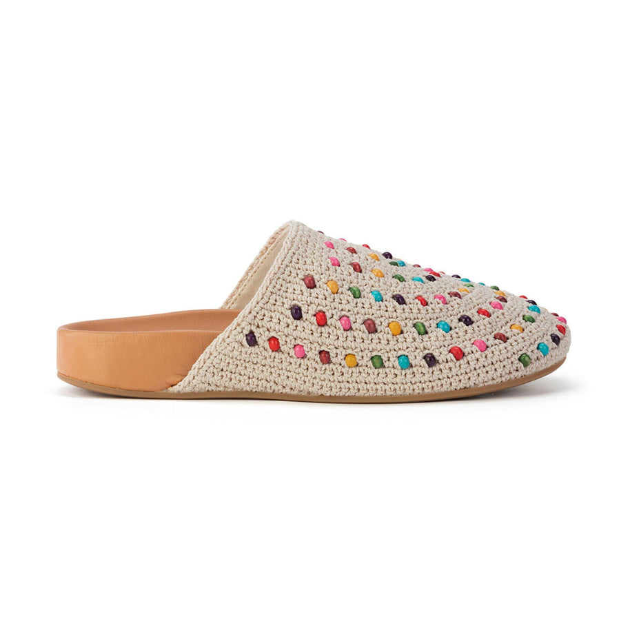 The Sak Bolinas Clog - Hand Crochet - Ecru Multi Beads