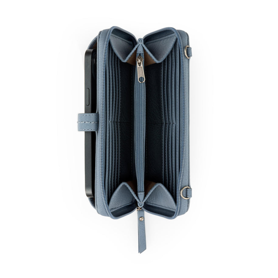 Iris Smartphone Wallet - Leather - Maritime Wave Embossed