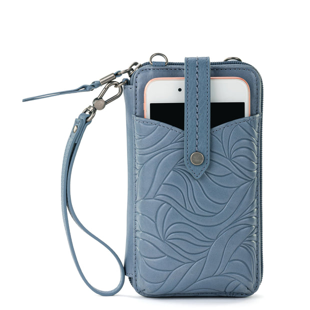 Silverlake Smartphone Wallet - Leather - Maritime Wave Embossed