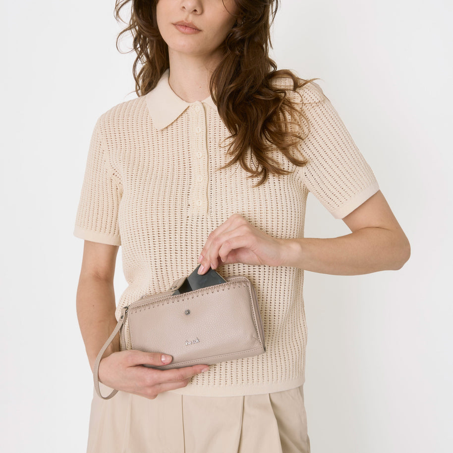 Iris Smartphone Wallet - Leather - Sand