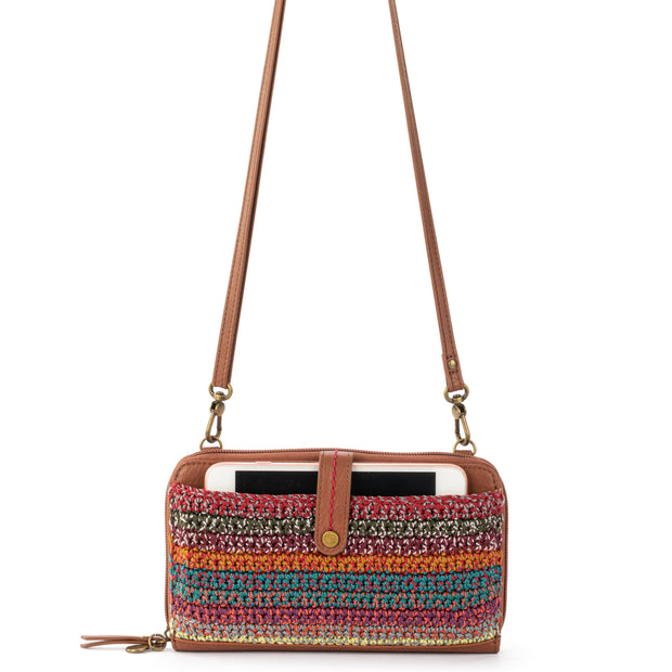 Iris Smartphone Wallet - Hand Crochet - Sunset Stripe