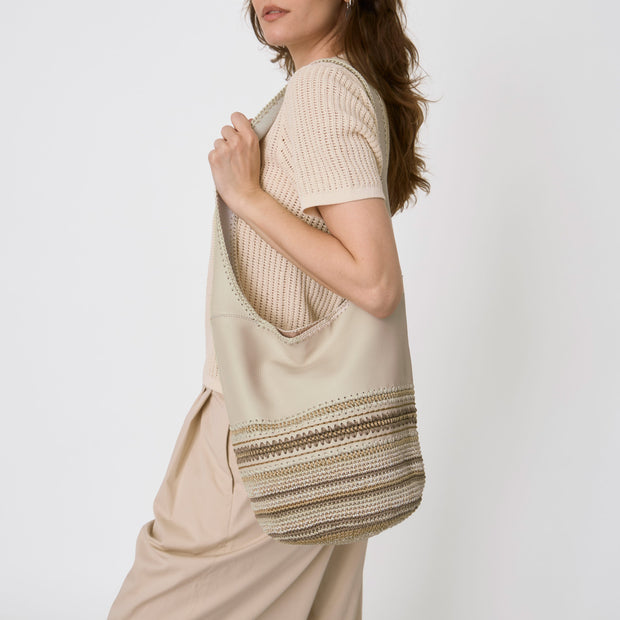 The Sak 120 Hobo - Leather - Stone Neutral Seminyak