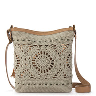 The Sak Lucia Crossbody - Hand Crochet - Natural Grey Medallion