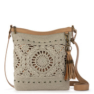 The Sak Lucia Crossbody - Hand Crochet - Natural Grey Medallion