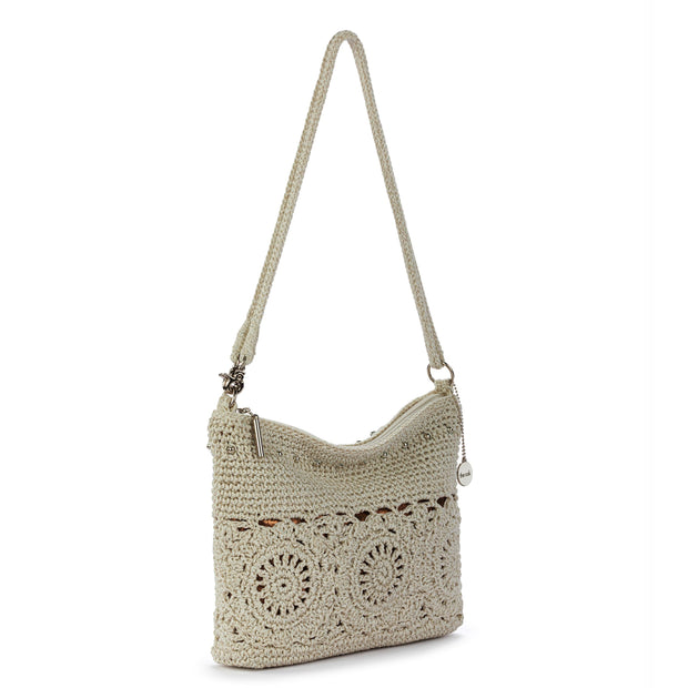 The Sak Lumi Crossbody - Hand Crochet - Natural Grey Medallion