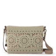 The Sak Melrose Crossbody - Hand Crochet - Natural Grey Medallion