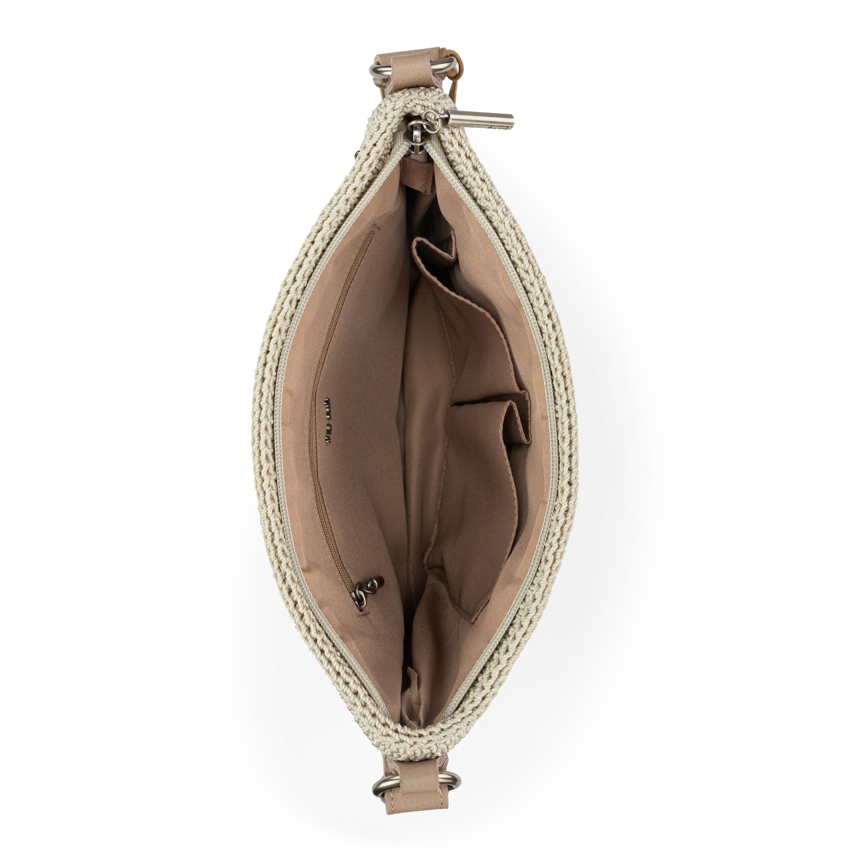 The Sak Melrose Crossbody - Hand Crochet - Natural Grey Medallion