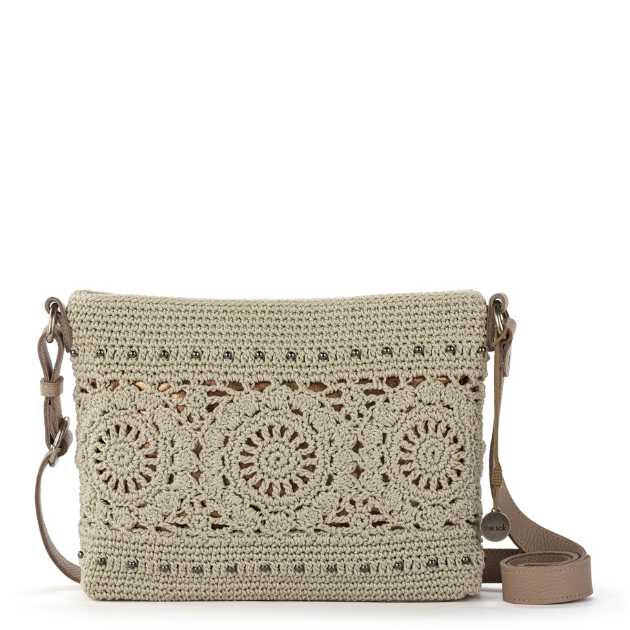 The Sak Melrose Crossbody - Hand Crochet - Natural Grey Medallion
