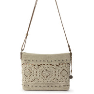 The Sak Melrose Crossbody - Hand Crochet - Natural Grey Medallion