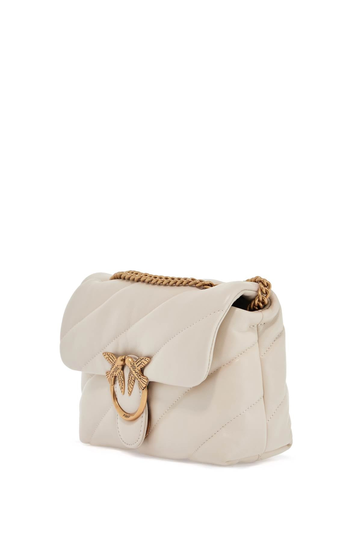 Pinko Mini Love Puff Quilted Bag With Chain Shoulder Strap