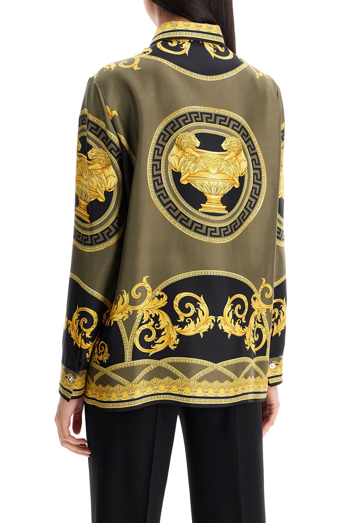 Versace Silk Shirt With La Coupe Des Dieux Print