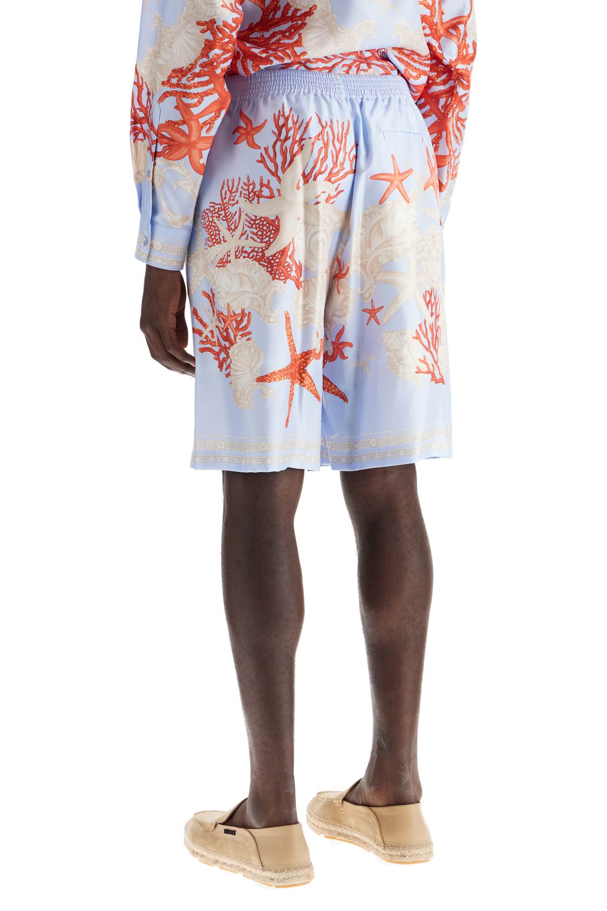 Versace Barocco Silk Bermuda Shorts