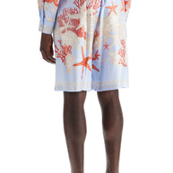 Versace Barocco Silk Bermuda Shorts