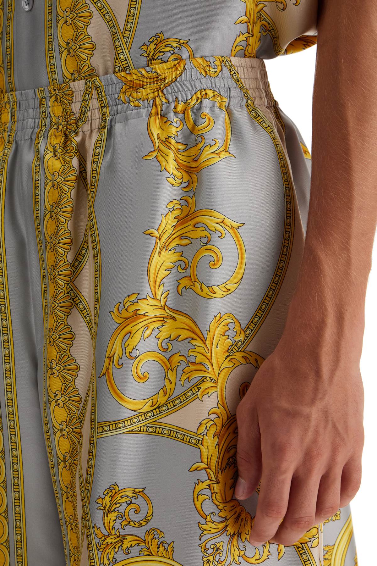 Versace Silk Bermuda Shorts