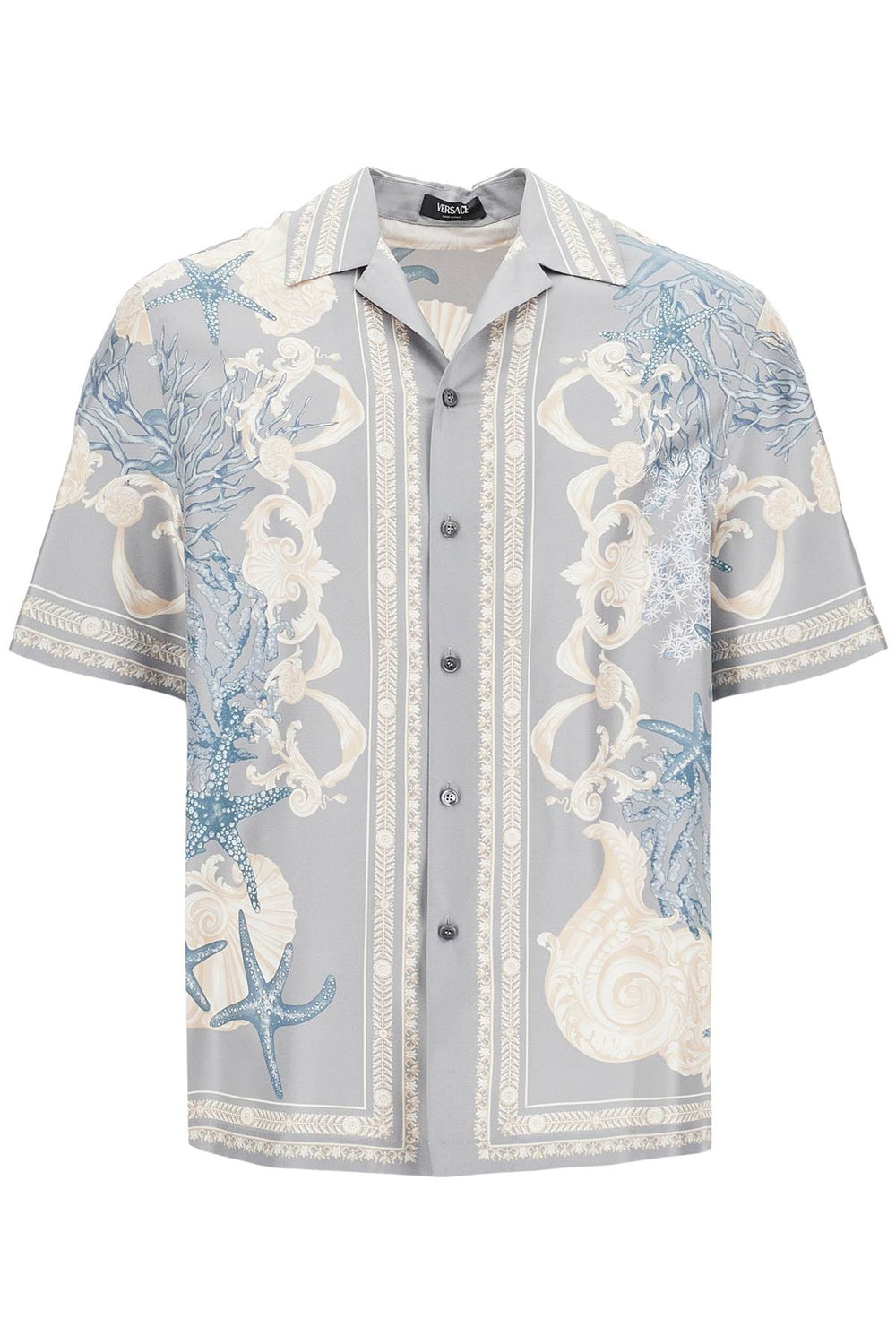 Versace Baroque Printed Silk Bowling Shirt