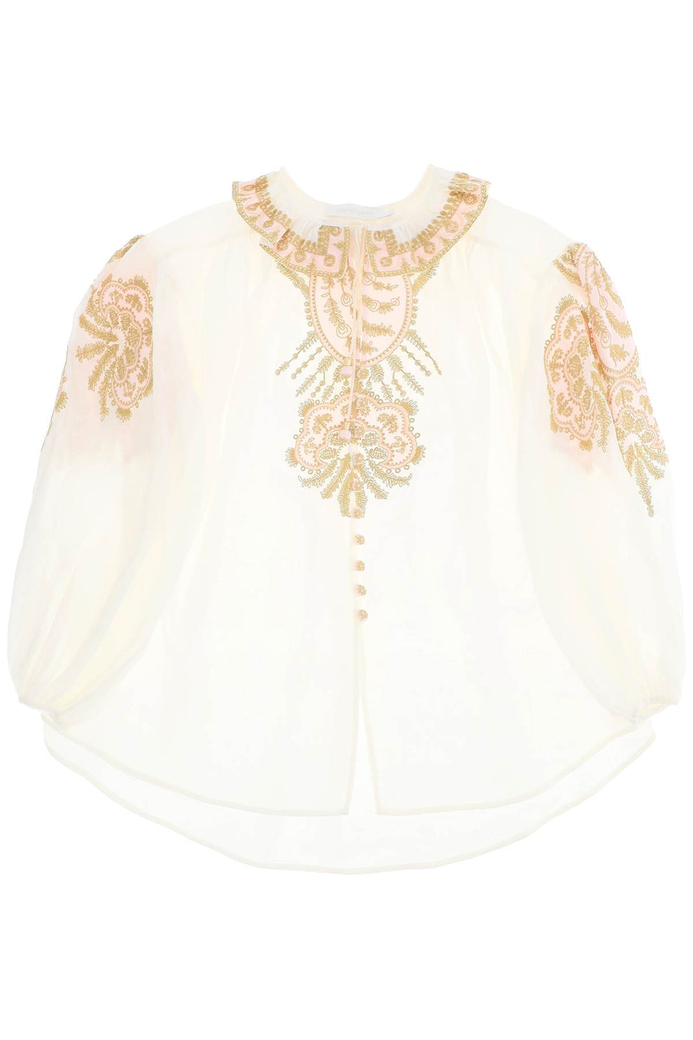 Zimmermann Ramie Embroidered Top