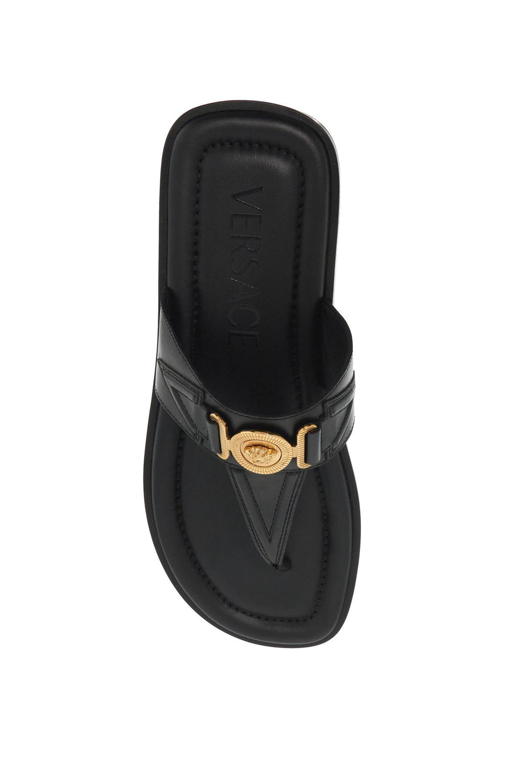 Versace Medusa Biggie Leather Flip Flops