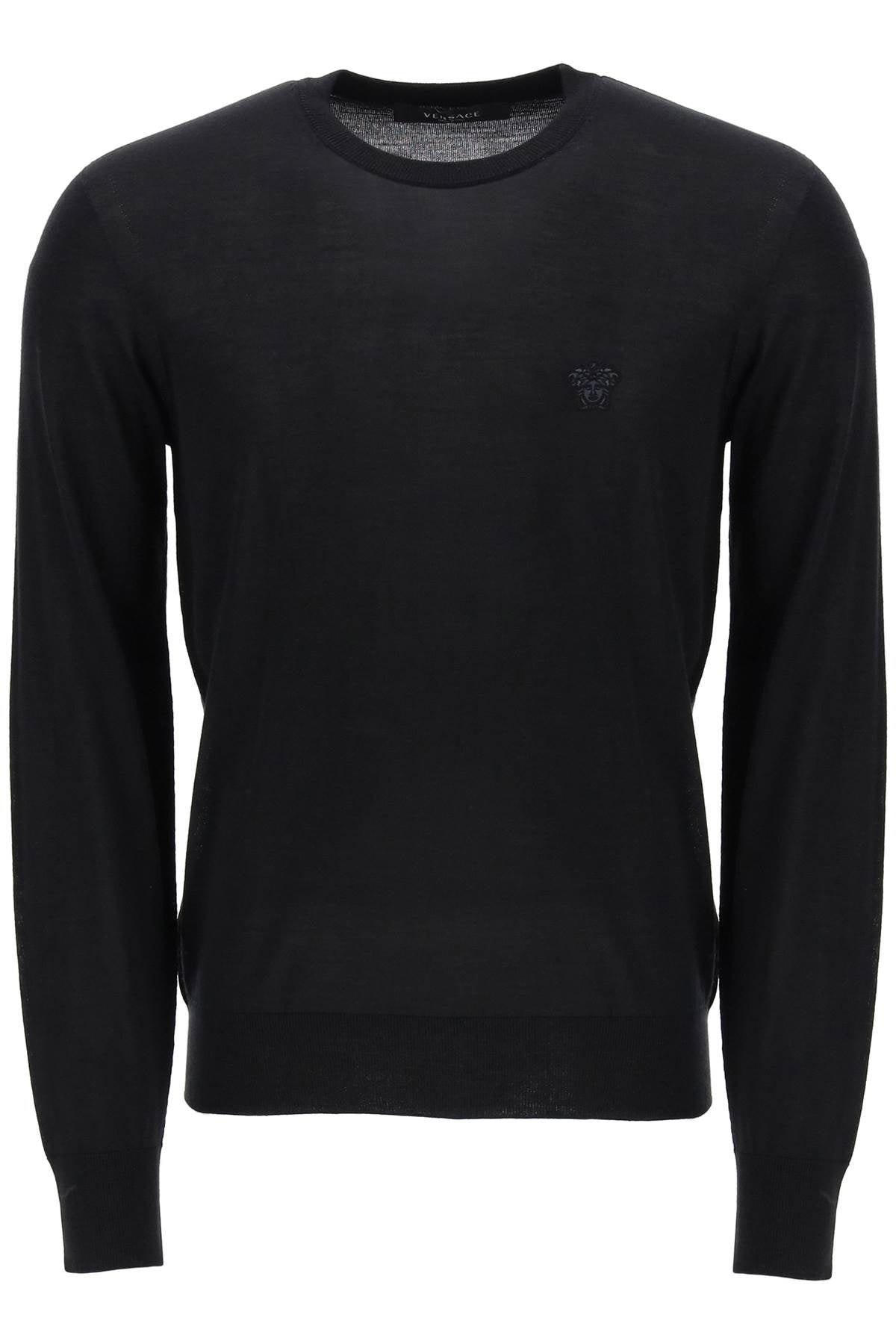 Versace Pullover Sweater With Medusa Embroidery