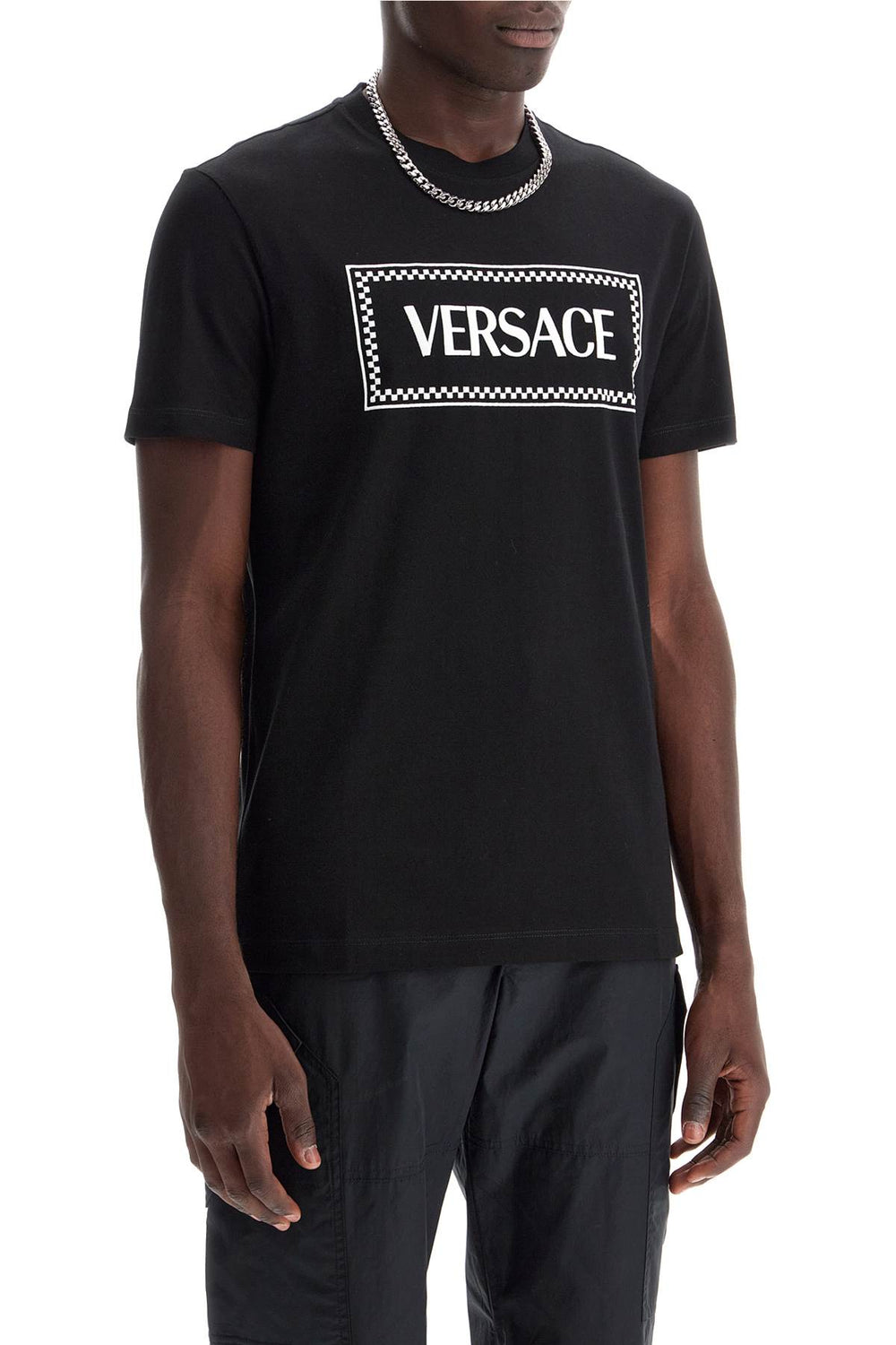 Versace Embroidered Logo T-Shirt