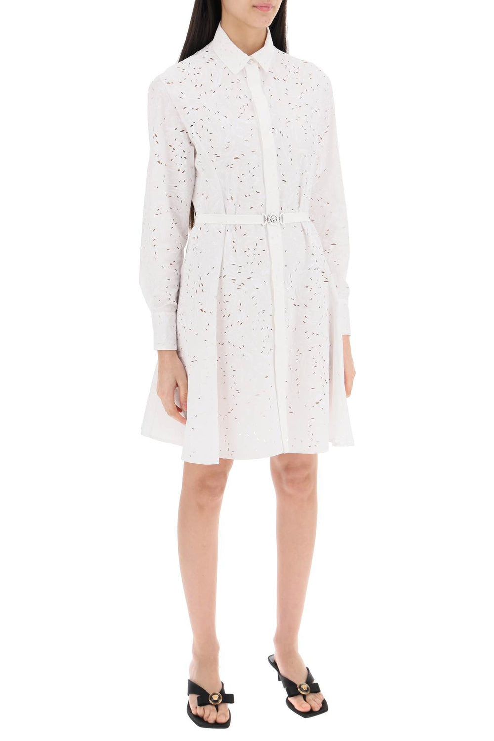 Versace Sangallo Lace Shirt Dress